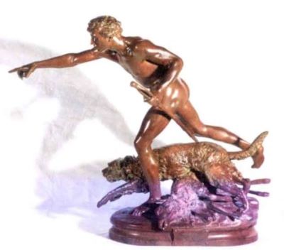 sculptură - Hiolin, Louis Auguste; După lup