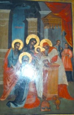 icoană - zugrav Veniamin ot Solca; Prezentarea la templu
