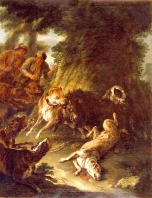 pictură - Brandi, Domenico; Vânătoare de mistreț