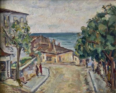 pictură de șevalet - Dărăscu, Nicolae; Stradă la Balcic