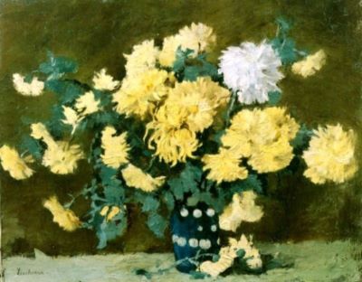 pictură - Luchian, Ștefan; Crizanteme galbene