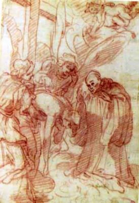 desen - Vignali, Jacopo; Viziunea Sfântului Bernardo di Chiaravalle