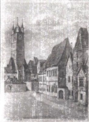 clișeu - Fischer, Emil; Reproducere fotografică Sigerus „Aus alter Zeit”, după o lucrare de Fr. Neuhauser