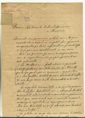 scrisoare - Micu, A.; Micu A. către Mureșianu Aurel