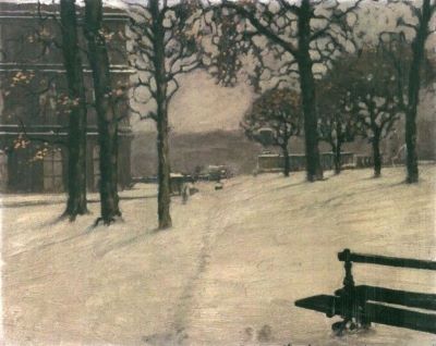 pictură - Cornescu, Emilian; Iarna în parc