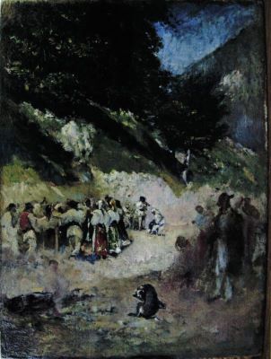 pictură de șevalet - Aman, Theodor; Horă la țară