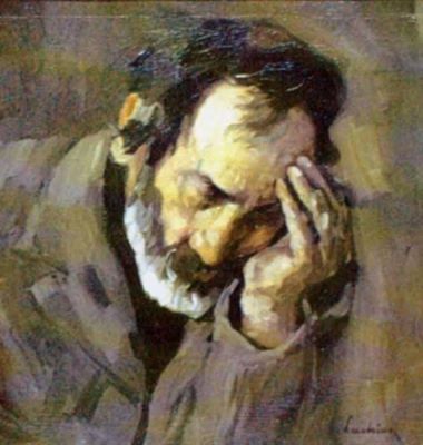 pictură - Luchian, Ștefan; Moș Nicolae Cobzarul