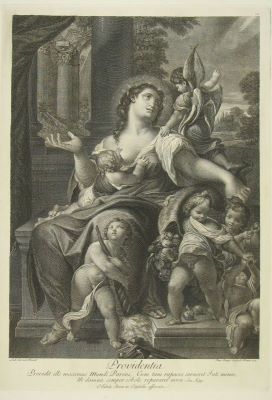 gravură - Cunego, Domenico; (SC.); Carracci, Lodovico; (PX.); Hamilton, Gavin; (EX.); Providentia (Providența)