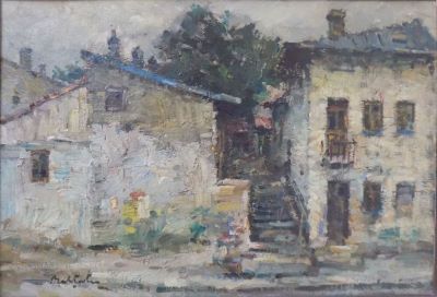 pictură de șevalet - Bălțatu, Adam; Case din București