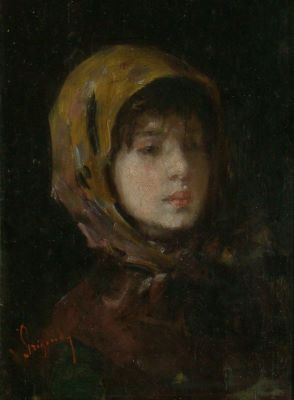 pictură de șevalet - Grigorescu, Nicolae; Cap de țărăncuță