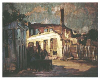 pictură de șevalet - Popescu, Ștefan; Ruinele Hârșovei