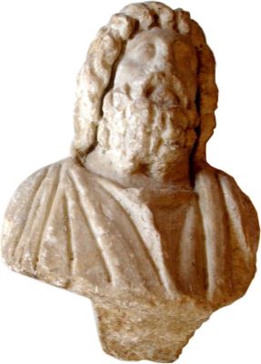 statuetă; Bust Zeul Serapis