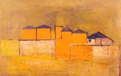 pictură - Ciucurencu, Alexandru; Case orange