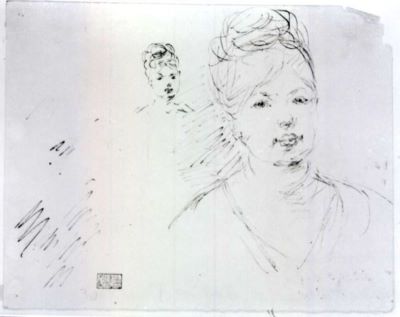 grafică - Grigorescu, Nicolae; Studiu pentru un portret de femeie