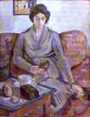 pictură - Pallady, Theodor; Rochia cenușie