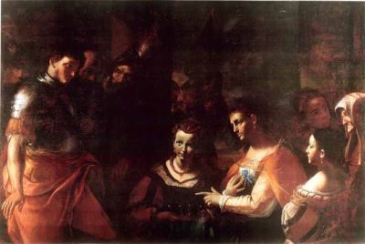 pictură - Preti, Mattia; Familia lui Darius oferind coroana lui Alexandru cel Mare