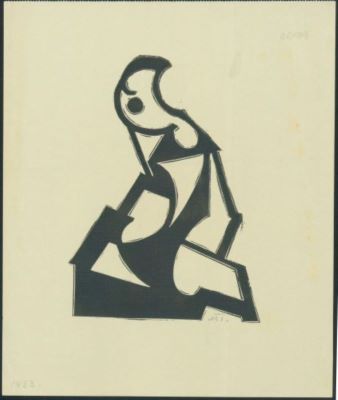 linogravură - Mattis-Teutsch, Hans; Cocoșul roșu