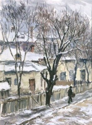 pictură - Ialomițeanu, Dan; Peisaj de iarnă
