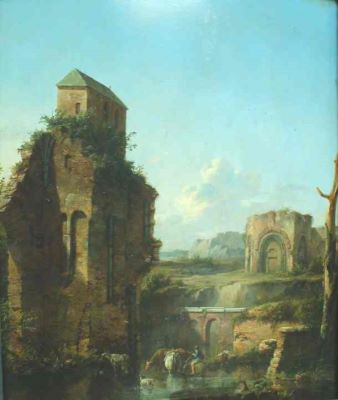 pictură - Noter cel Tânăr, P. François (Pieter Frans de); Peisaj cu ruine