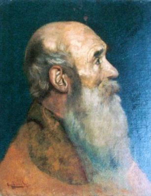 pictură - Gyula, Agghazy; Cap de studiu