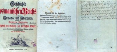 carte - Dimitrie Cantemir; Geschichte des Osmanischen Reichs
