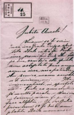 scrisoare - Mureșianu, Iacob; Informații către fratele său, Aurel Mureșianu