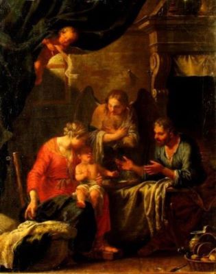 pictură - Heiss, Elias Christoph (atribuit); Sfânta familie