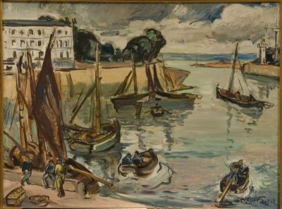 pictură de șevalet - Friesz, Achille-Émile-Othon; Vedere din port
