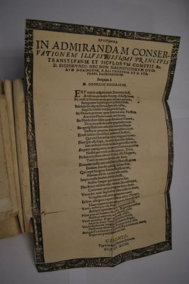 carte veche - Deidrich, Georgius; Epigramma in admirandam conservationem … principis Transylvaniae …