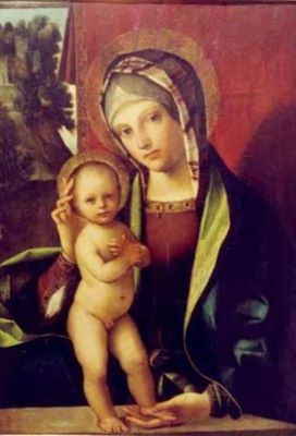 pictură - Boccaccio, Boccaccino; Fecioara cu Pruncul