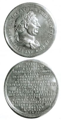 Medalie dedicată împăratului Vitelius