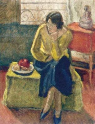 pictură - Pallady, Theodor; Femeie cu măr