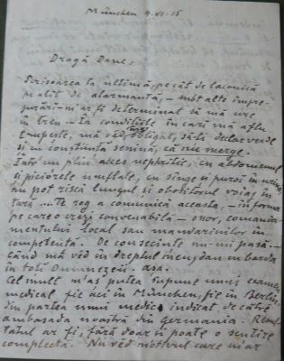 scrisoare - Lascăr Vorel; Lascăr Vorel îi scrie fratelui său Constantin Vorel
