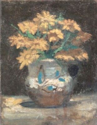 pictură - Andreescu, Ion; Vas cu flori (Oală cu flori galbene)