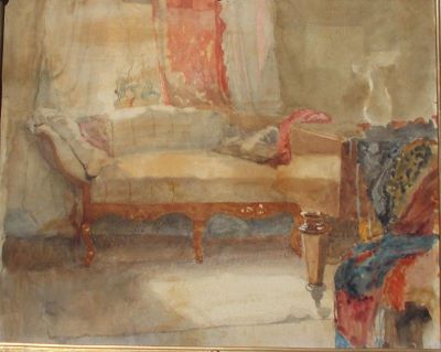 pictură de șevalet - Peters, Anna (în inventarul donației „Peters Anders”); Interior cu pian