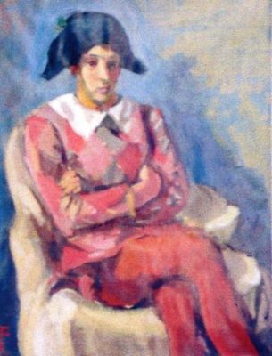 pictură - Iser, Iosif; Clovn (arlechin)