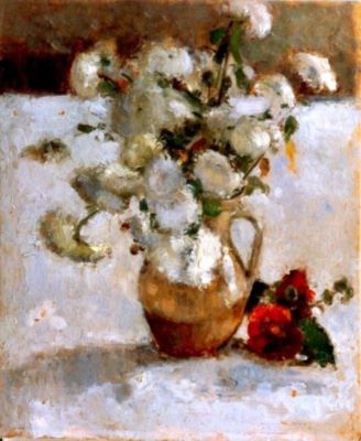 pictură - Delavrancea, Dona Niculina (Nuni Dona); Vas cu flori