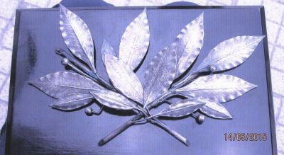 ramuri de lauri; Placă decorativă