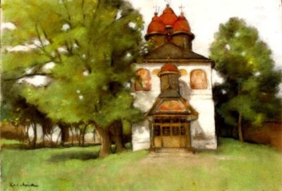 pictură - Luchian, Ștefan; Mânăstirea din Brebu