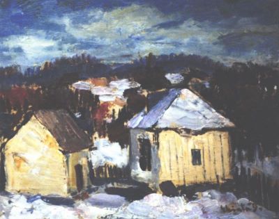 pictură de șevalet - Ghiață, Dumitru; Iarnă