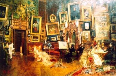 pictură - Aman, Theodor; Atelierul artistului