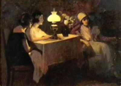 pictură de șevalet - Strâmbu(lescu), Ipolit; Lectura