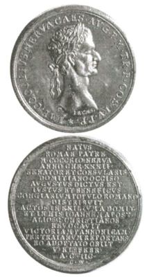 Medalie dedicată împăratului Nerva