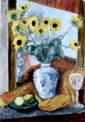 pictură - Pallady, Theodor; Vas cu flori galbene