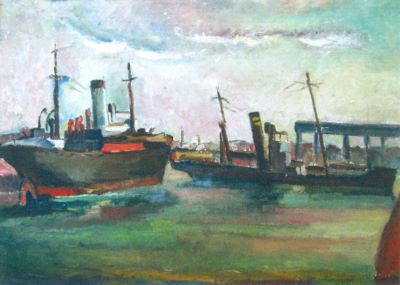 pictură - Iorgulescu-Yor, Petre; Vase în port