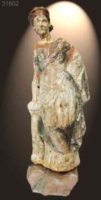 Statuetă antropomorfă feminină Tanagra