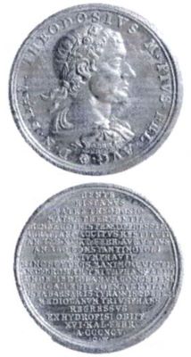 Medalie dedicată împăratului Theodosiu I cel Mare