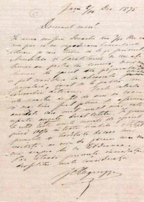scrisoare - Negruzzi, Iacob; Iacob Negruzzi către Simion Florea Marian