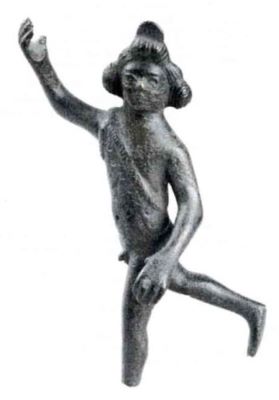 statuetă; Satir în mișcare