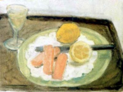 pictură - Pallady, Theodor; Natură statică (cu biscuiți și lămâi)